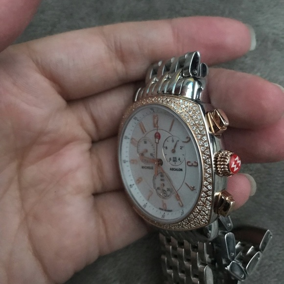 Michele Ascalon Diamond two-toned rose gold watch - Picture 7 of 8